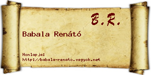Babala Renátó névjegykártya